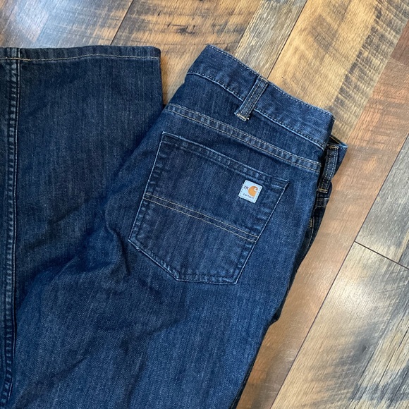 Carhartt 102688 Women’s FR Flame Resistant Rugged Flex Loose Fit Jeans 10 Tall - Picture 2 of 9